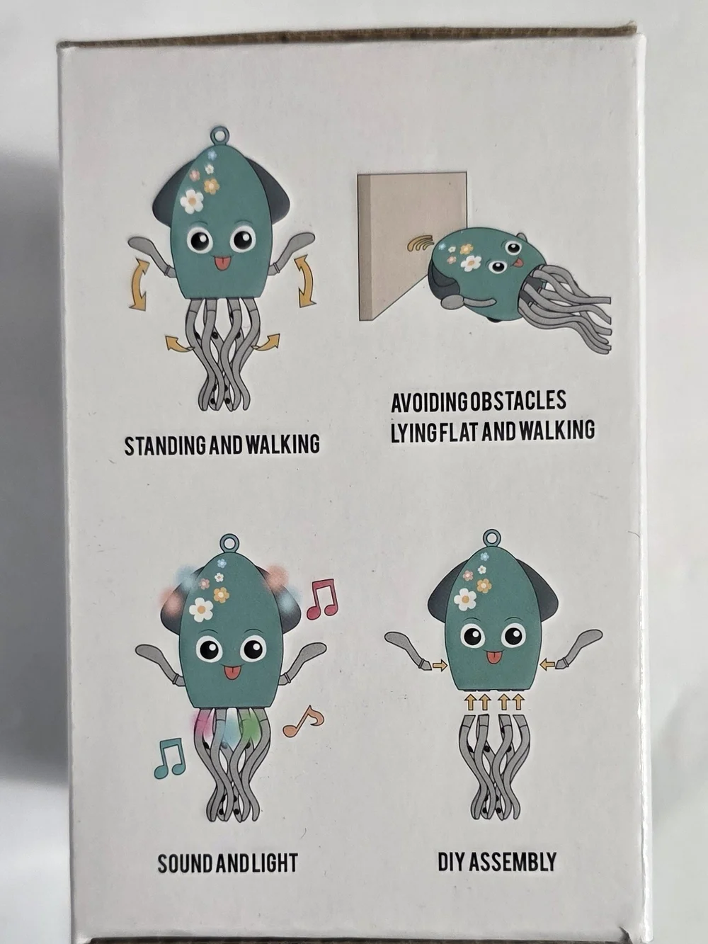 Pink Electric Dancing Squid Octopus Toy with Music with Auto Obstacle Avoidance